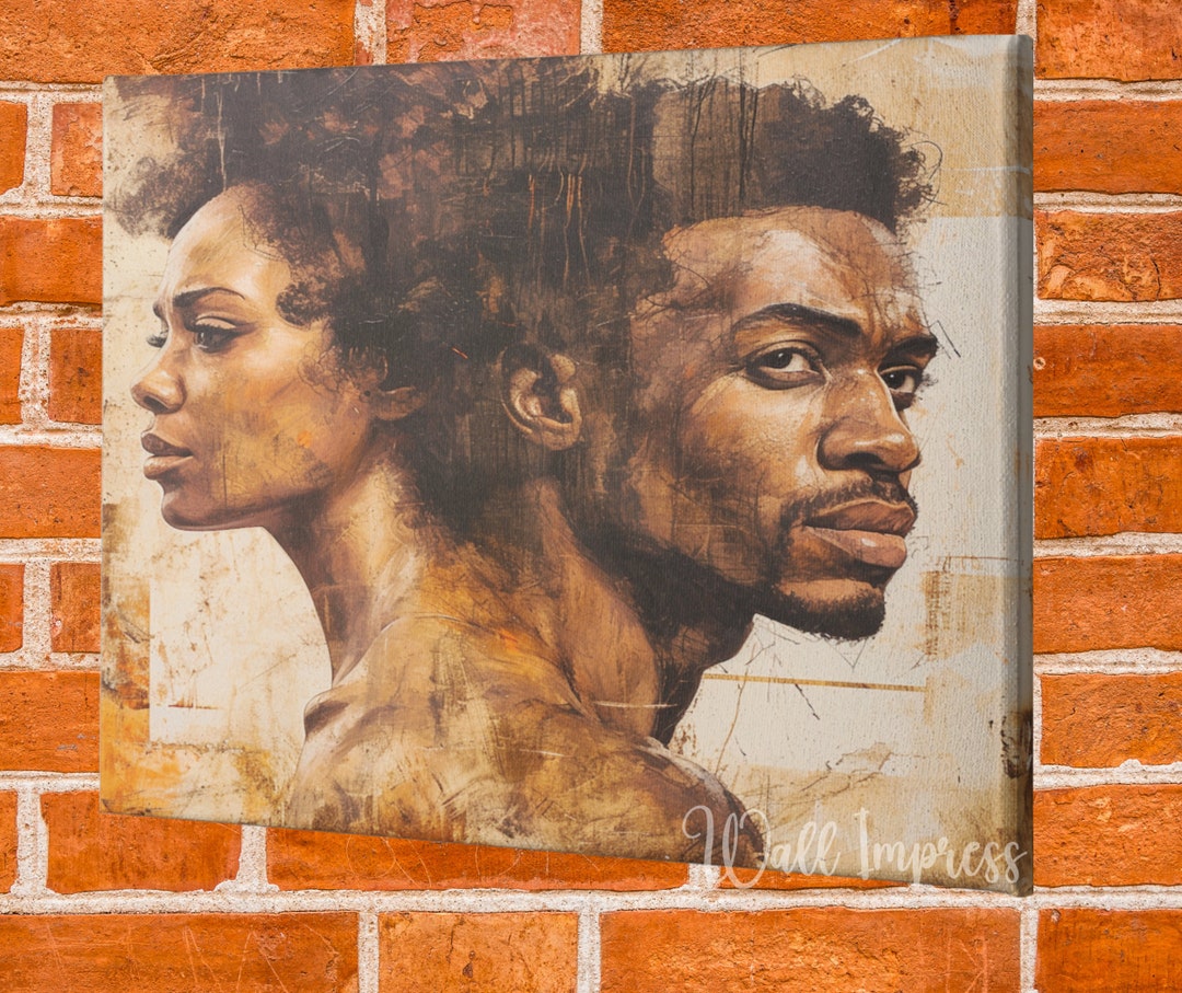 Afrocentric Wall Art, African American Culture Wall Art Canvas Print Afrocentric Gifts Original