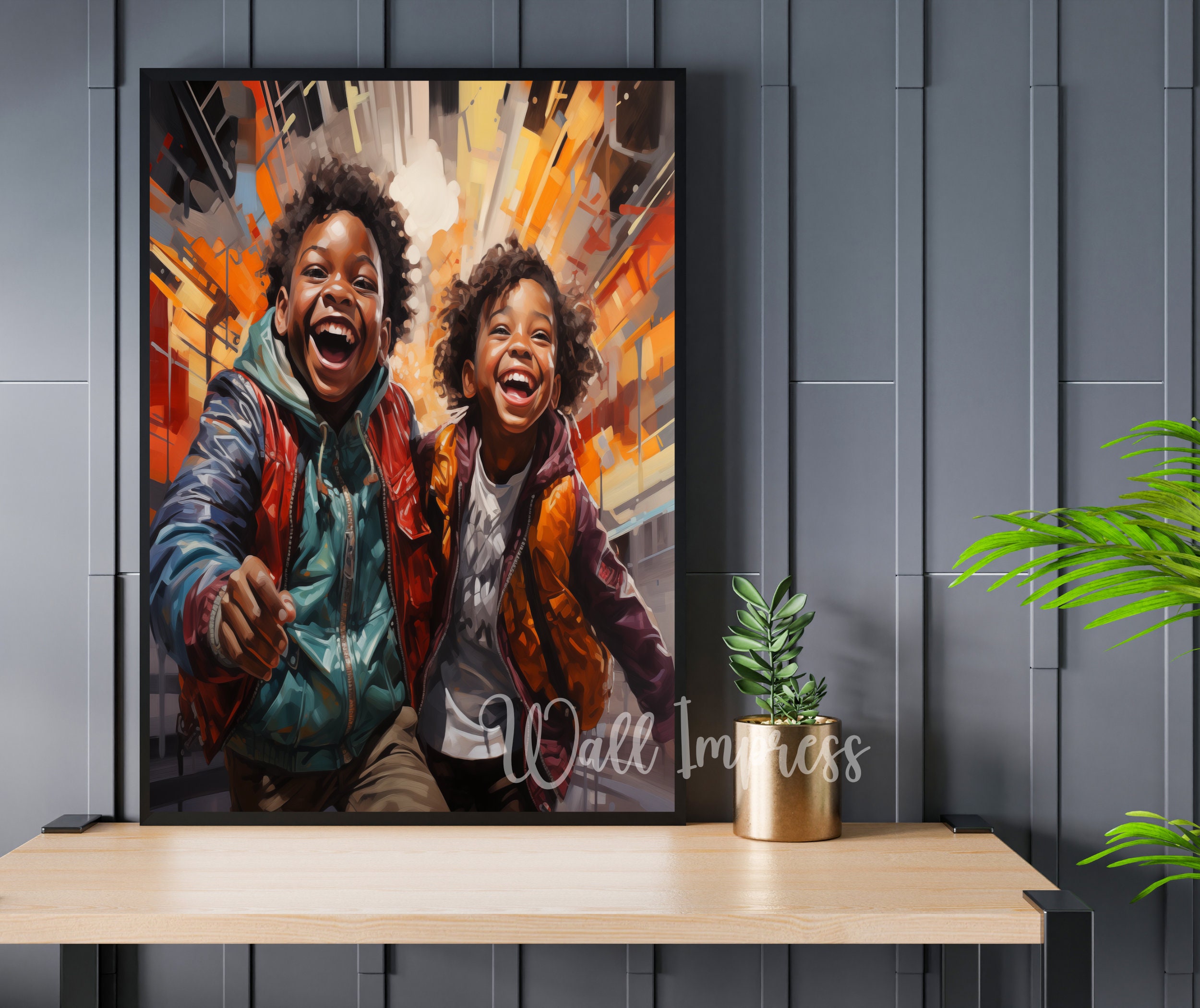 Black Boys Posters African American Kids Afrocentric Artwork Art Print ...