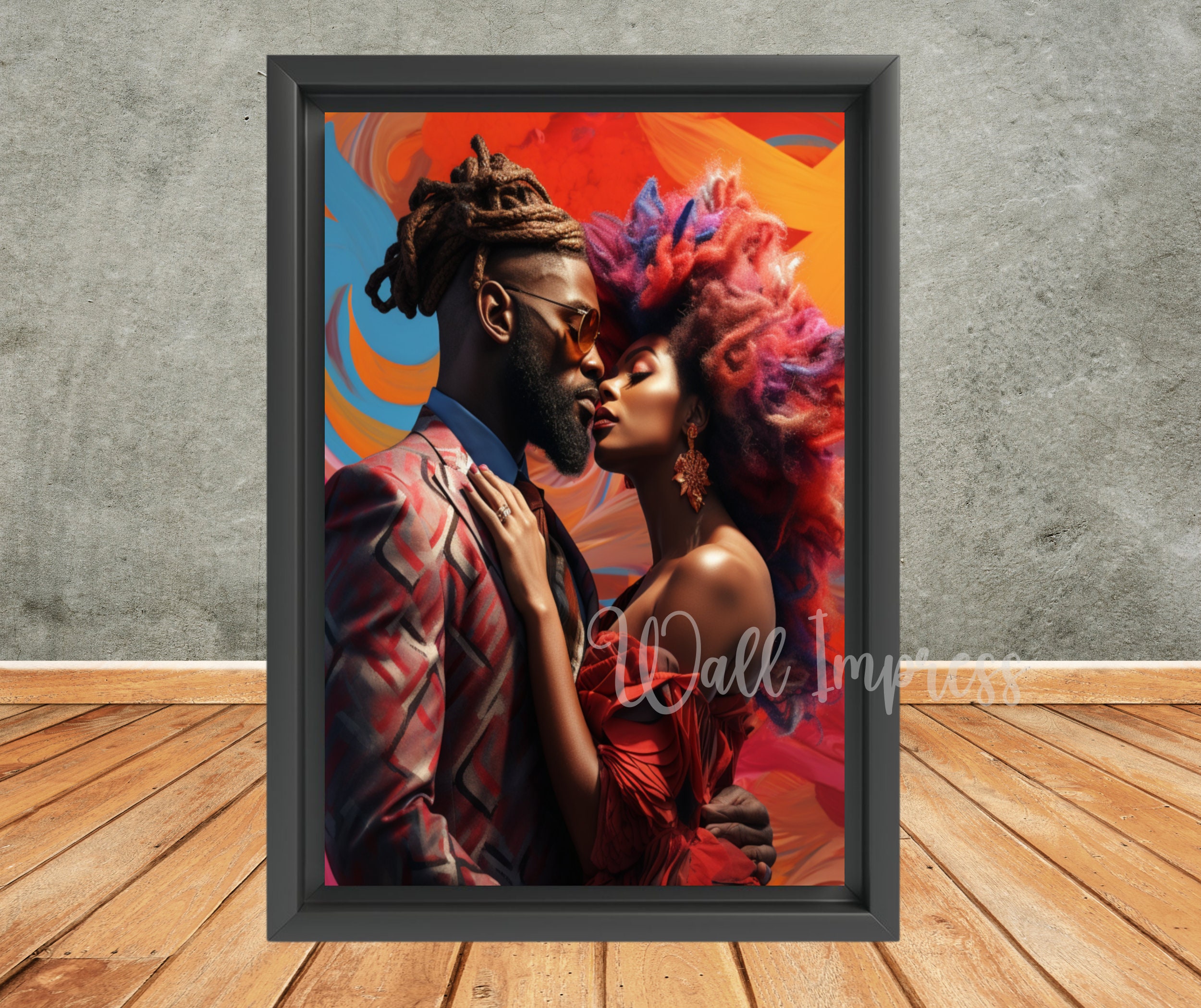 Afrocentric Canvas Wall Art, African American Wall Art Canvas, Mailed