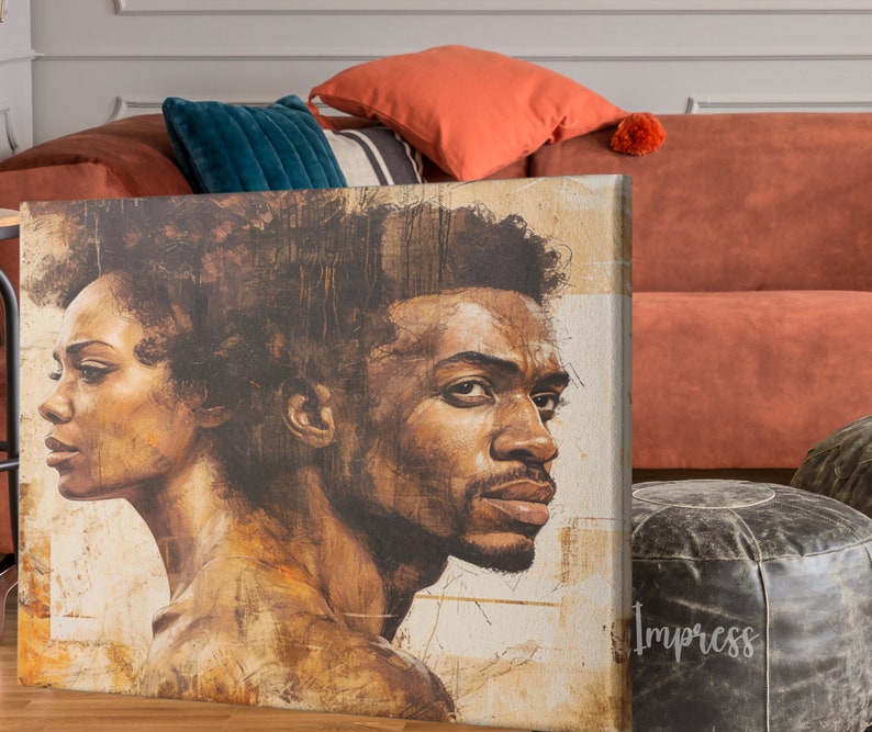 Afrocentric Wall Art, African American Culture Wall Art Canvas Print