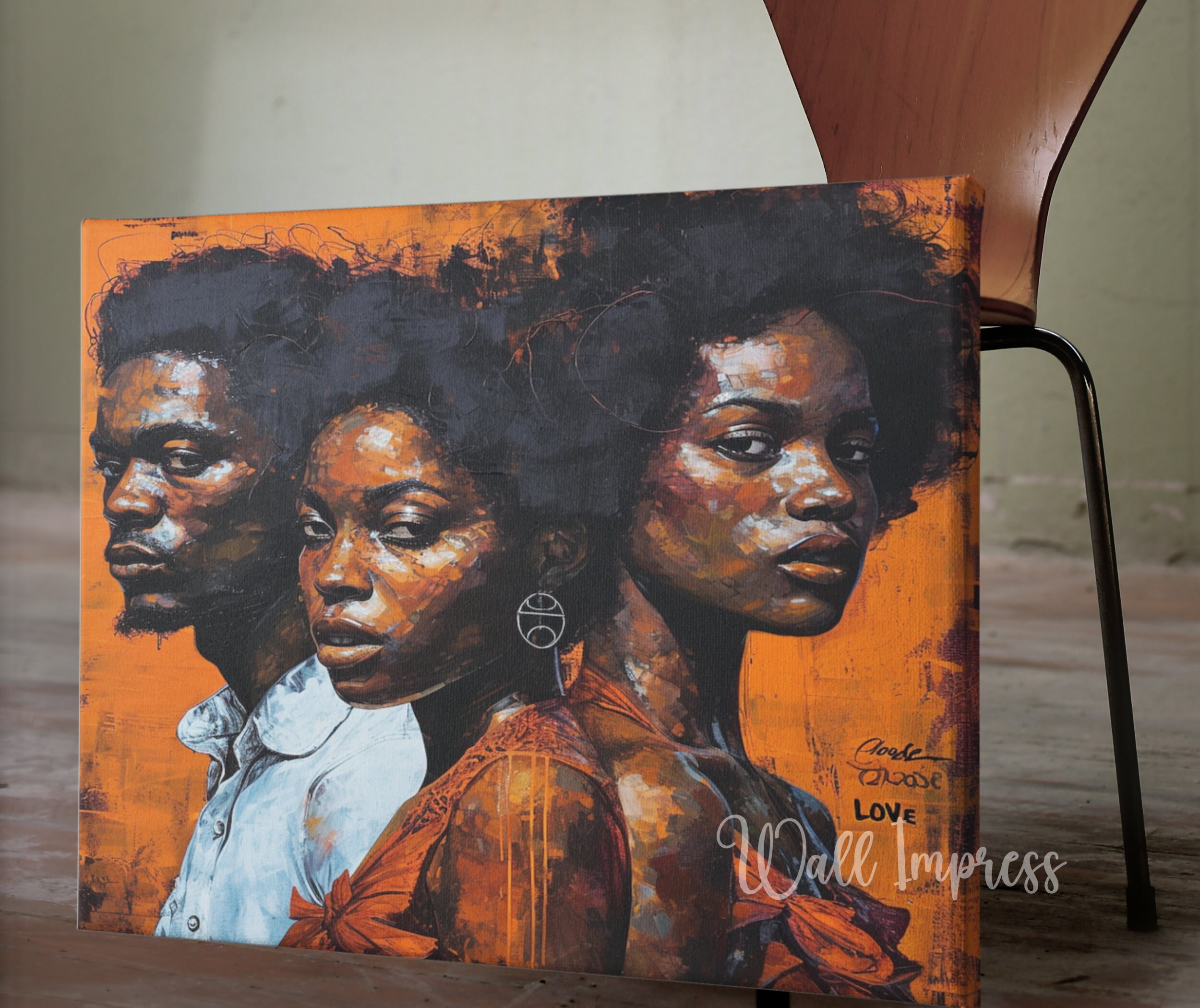 Afrocentric Wall Art, African American Culture Wall Art Canvas Print