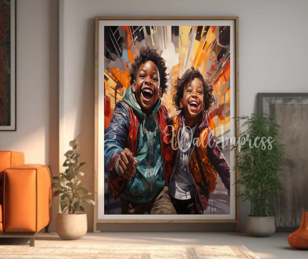 Black Boys Posters African American Kids Afrocentric Artwork Art Print ...