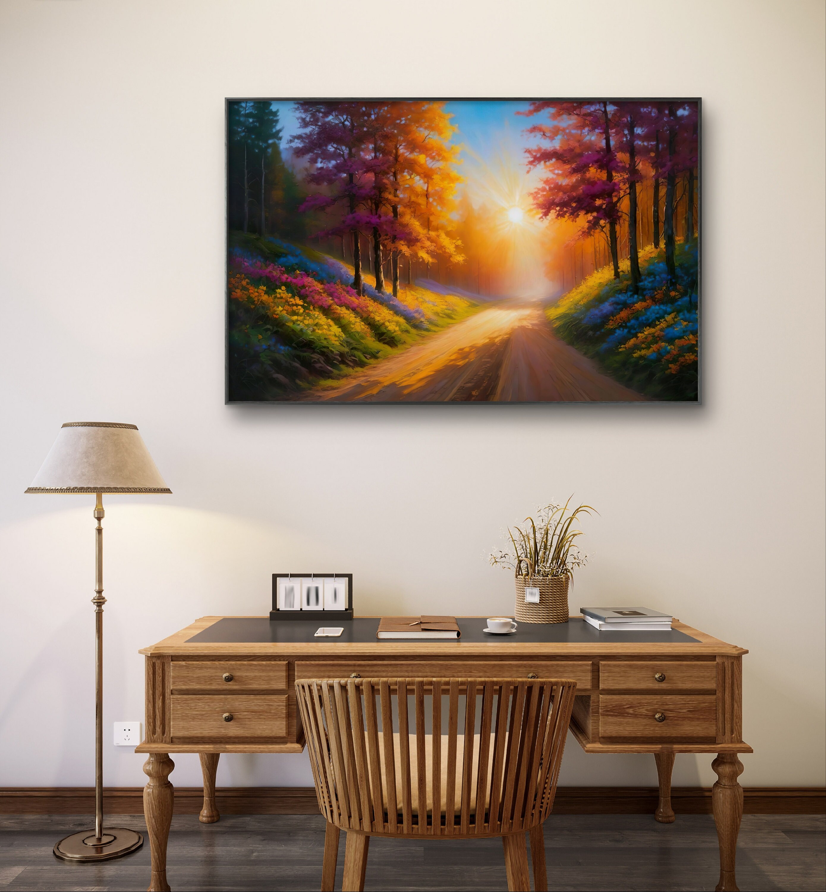 Printable of a Beautiful Nature Scenery Painting, Nature Painting ...