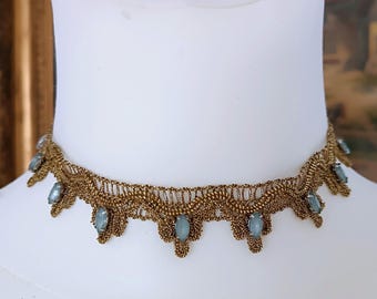 Choker Halskette Halsband historisch Barock viktoriaans Stein Turks