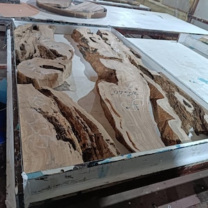 Live Edge Olive Wood Slab: Kiln Dried Rustic Lumber for Epoxy Table