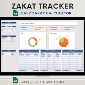 Zakat calculator 2024 spreadsheet Excel Zakat gold calculator Zakat in islam calculation tracker Zakat payable Assets Zakat pay Ramadan 2025