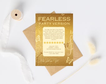 Fearless Themed Birthday Party Invitation Template