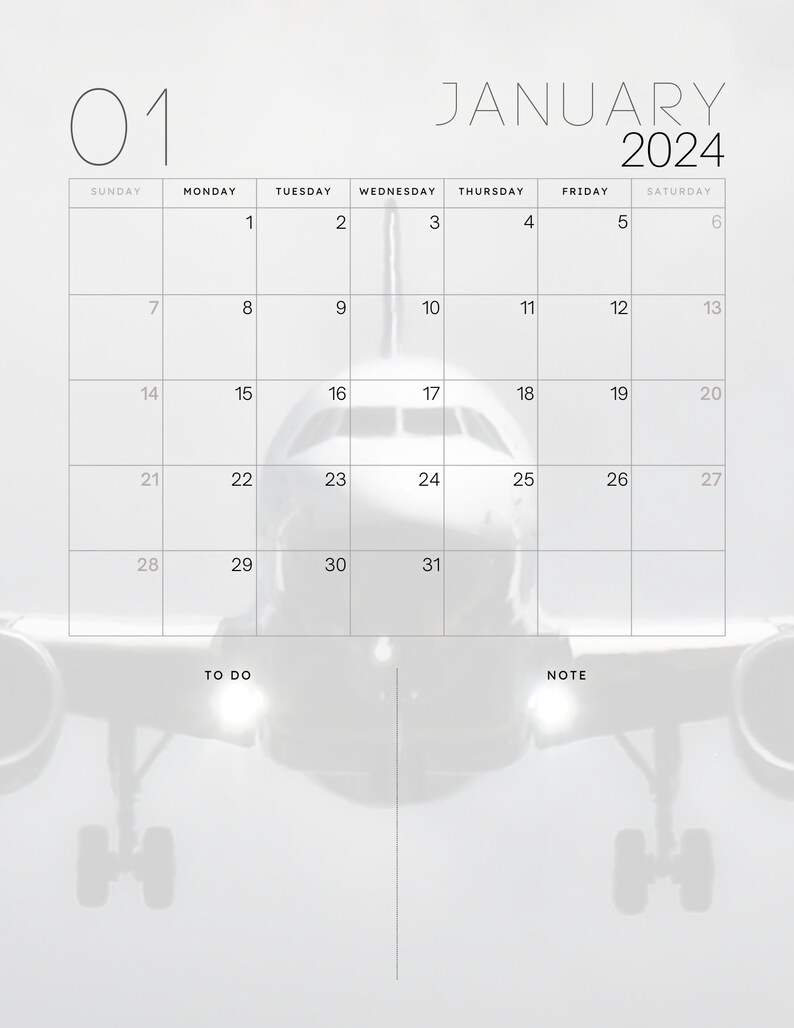 2024 Aviation Calendar and Planner Etsy