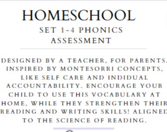 Set 1-4 Phonics Assessment - Science of Reading