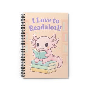 Niedliches Axolotl Spiralblock - Perfekt für Leser, Journaling, Schule, Geschenke und Lern-Sessions!