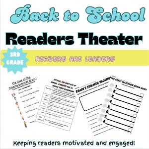 Back to School Reader’s Theater and Activities for 3rd Grade