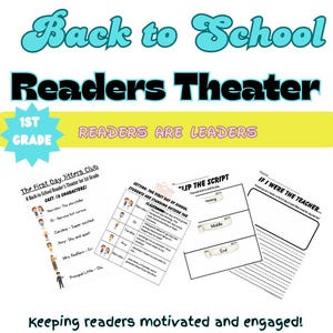 1st Grade Back to School Reader&#39;s Theater and Activities