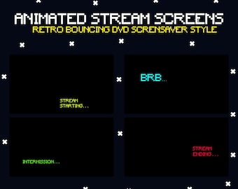 Schermate di streaming retrò animate: salvaschermi DVD rimbalzanti (file Webm)