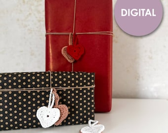 Digital crochet instructions for crocheted hearts - language German