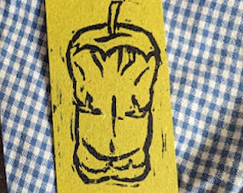 Von meinen Rippen-Linolschnitt-Drucken Queer Pride Apfel-Themen-Briefmarkenkunst