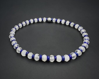 4mm Moonstone - Lapis Lazuli Bracelet – Natural Gemstone Jewelry, Dainty Stacking Crystal for Intuition & Wisdom