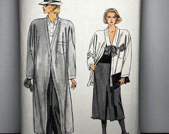 Bust 30.5-32.5, Loose-fitting Coat, Jacket, Skirt, Very Easy Vogue 9201 Vintage Sewing Pattern