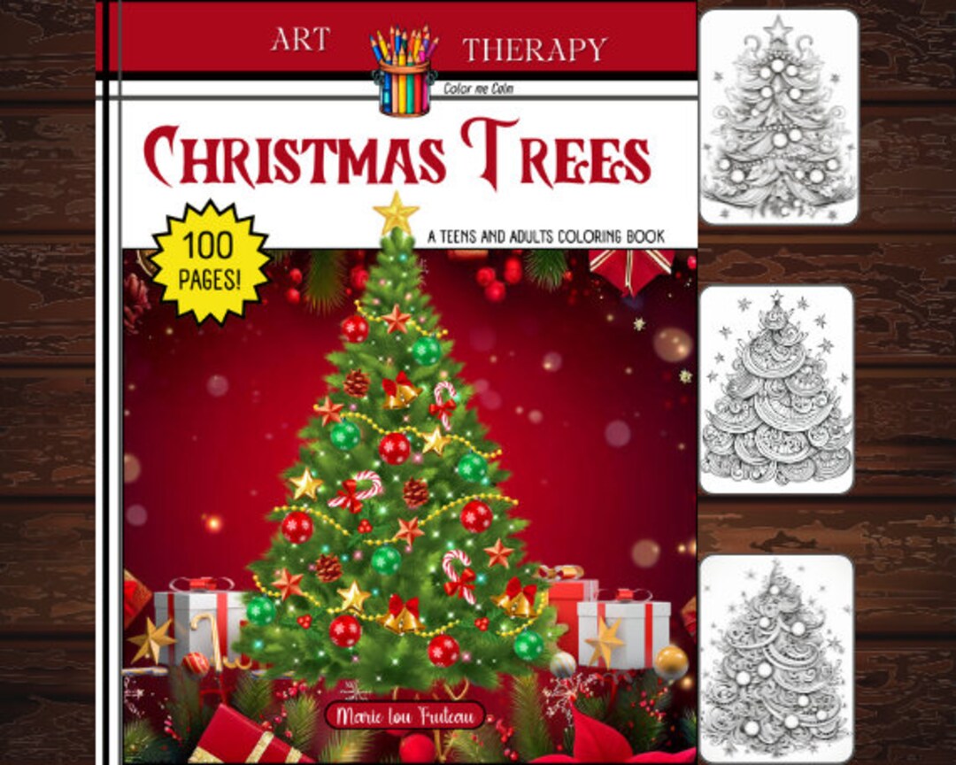 Coloring Book Christmas Trees Christmas Tree for Children Etsy