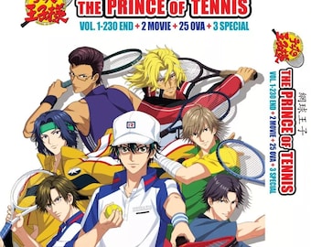 DVD Anime The Prince of Tennis (Vol. 1 - 230 Final + 2 Filme + 25 OVA + 3 Especiais) + Frete Expresso grátis