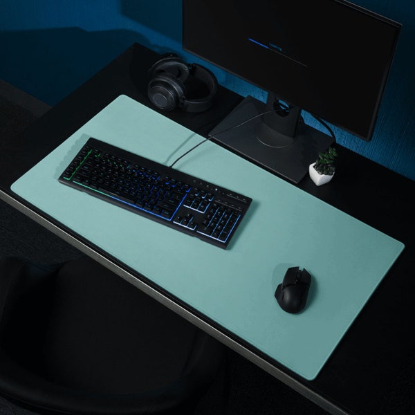 Custom Turquoise Simple Desk Mat,Pastel Desk  Mat,Turquoise Desk Mat, One Colour Desk Mat,XL Desk Mat,Gaming Desk Mat,Turquoise Mouse Pad