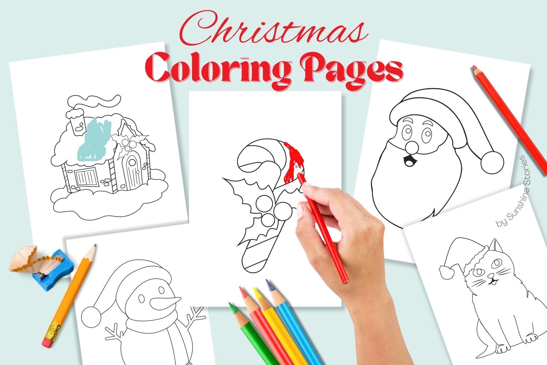 Christmas Coloring Pages - Etsy