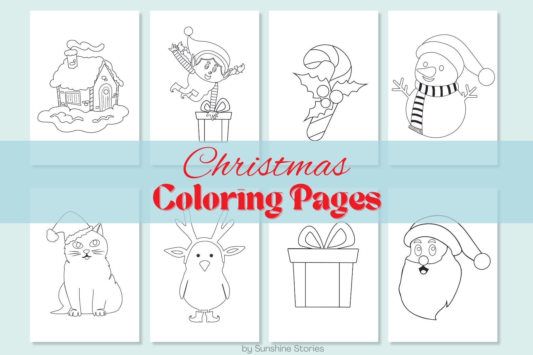 Christmas Coloring Pages - Etsy