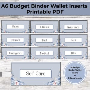 Insertos para carpeta de presupuesto A6 / Sistema para guardar efectivo, retos de ahorro (descarga instantánea)