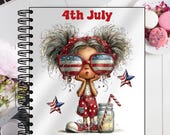 4th of July Planner Covers Printable | Patriotic Dashboard | Independence Day | Whimsical Quirky