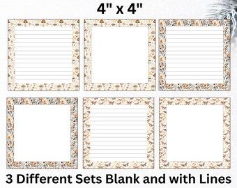 Halloween Notepad Printable: 4" x 4" Designs (Digital Download)