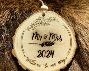 Personalized Wedding ornament/ keepsake