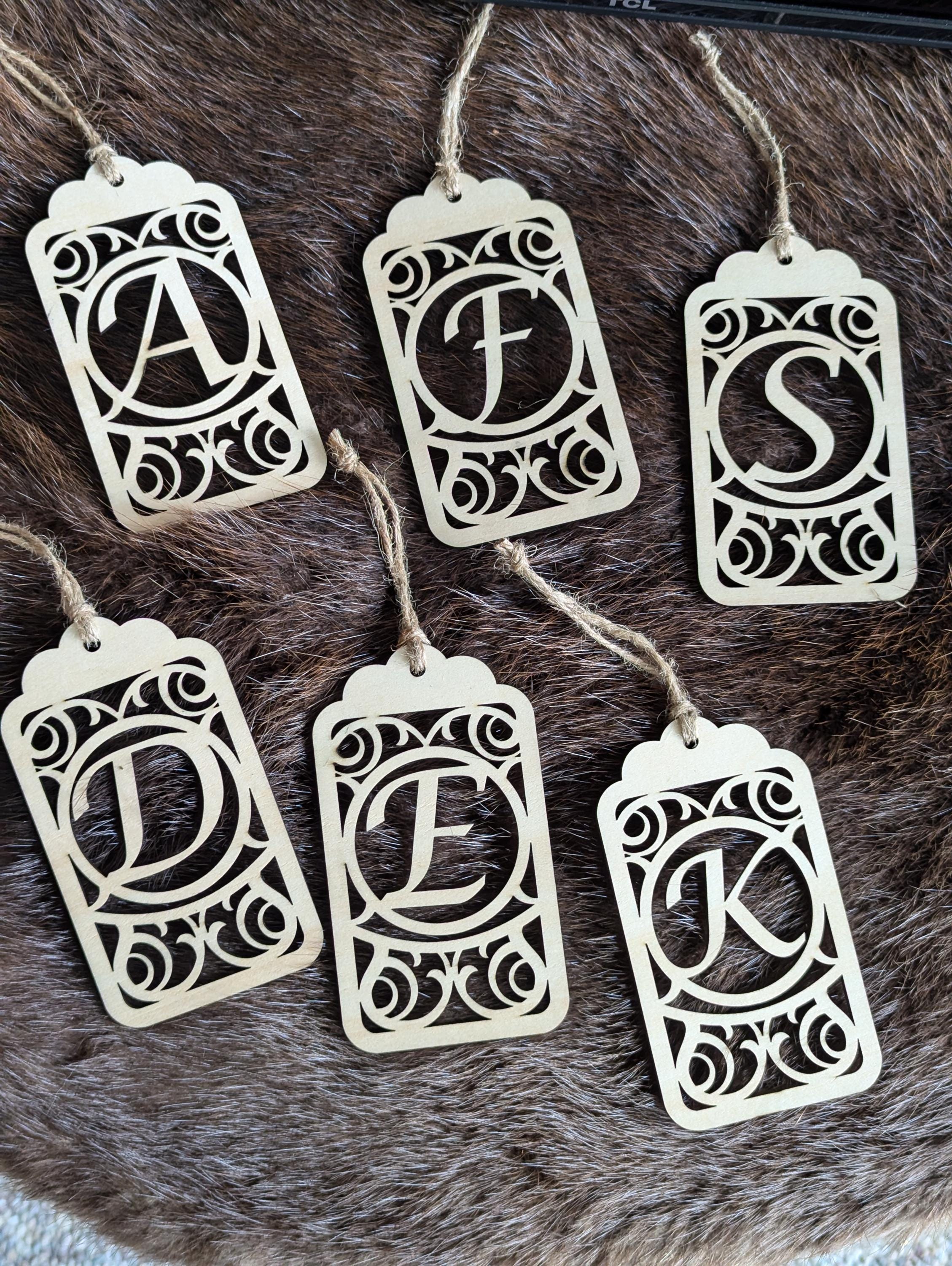Monogram Gift Tags - Etsy