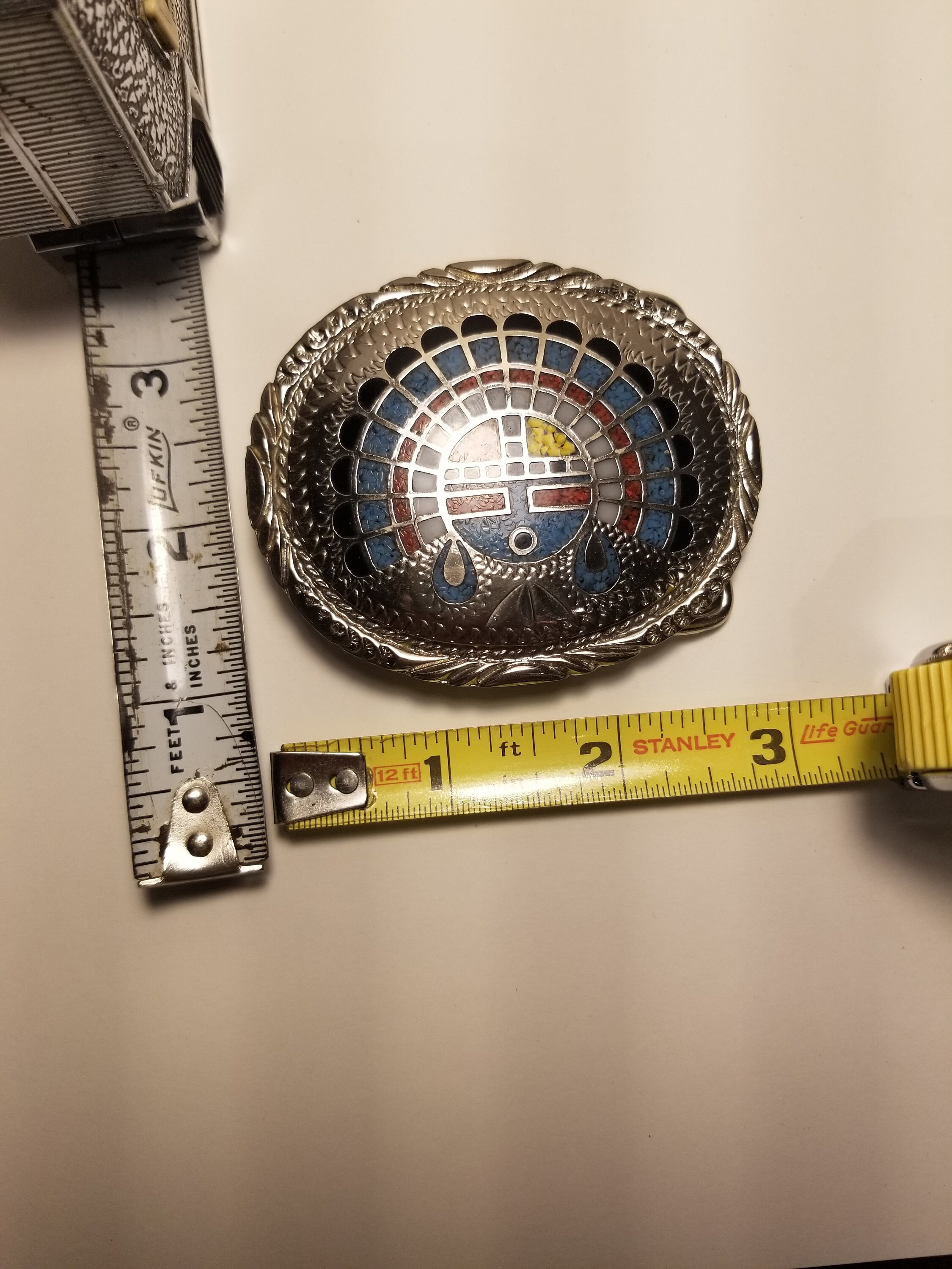 Vintage SSI Native American Inspired Turquoise and Coral Belt Buckle - Etsy