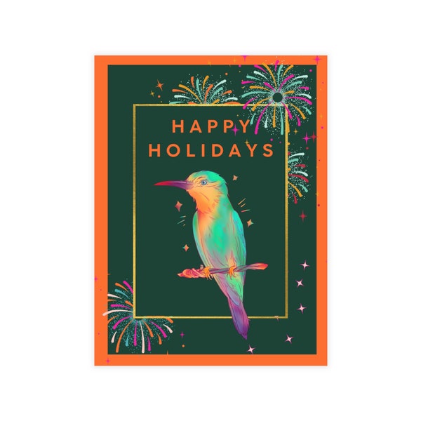 Happy Holidays Postcard Bundles ORANGE BIRD