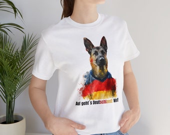 Unisex T-Shirt "Football Fan Wuffis" I EM 2024 I German Shepherd I Team Germany