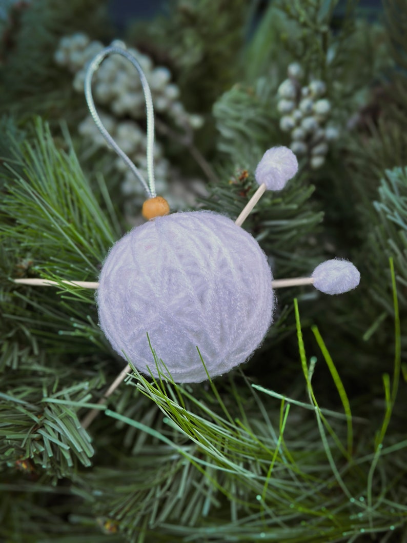 Yarn Ball Ornaments Silver Loop Etsy
