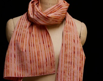 Silk Scarf: Cascading Crimson