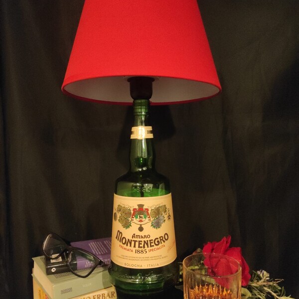 Montenegro bottle lamp handmade abat jour lampada da tavolo