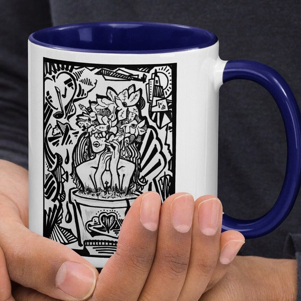 This is some jazzy sharpie art on a mug that will bring you joy & peace daily !! Enjoy your tea/coffee, or send someone a nice gift !