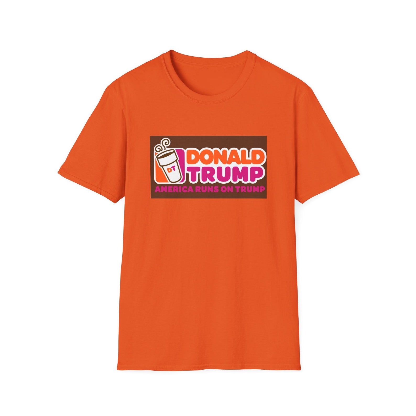 America Runs on Trump, Donald Trump Shirt, Punny Shirt, Dunkin, Coffee ...