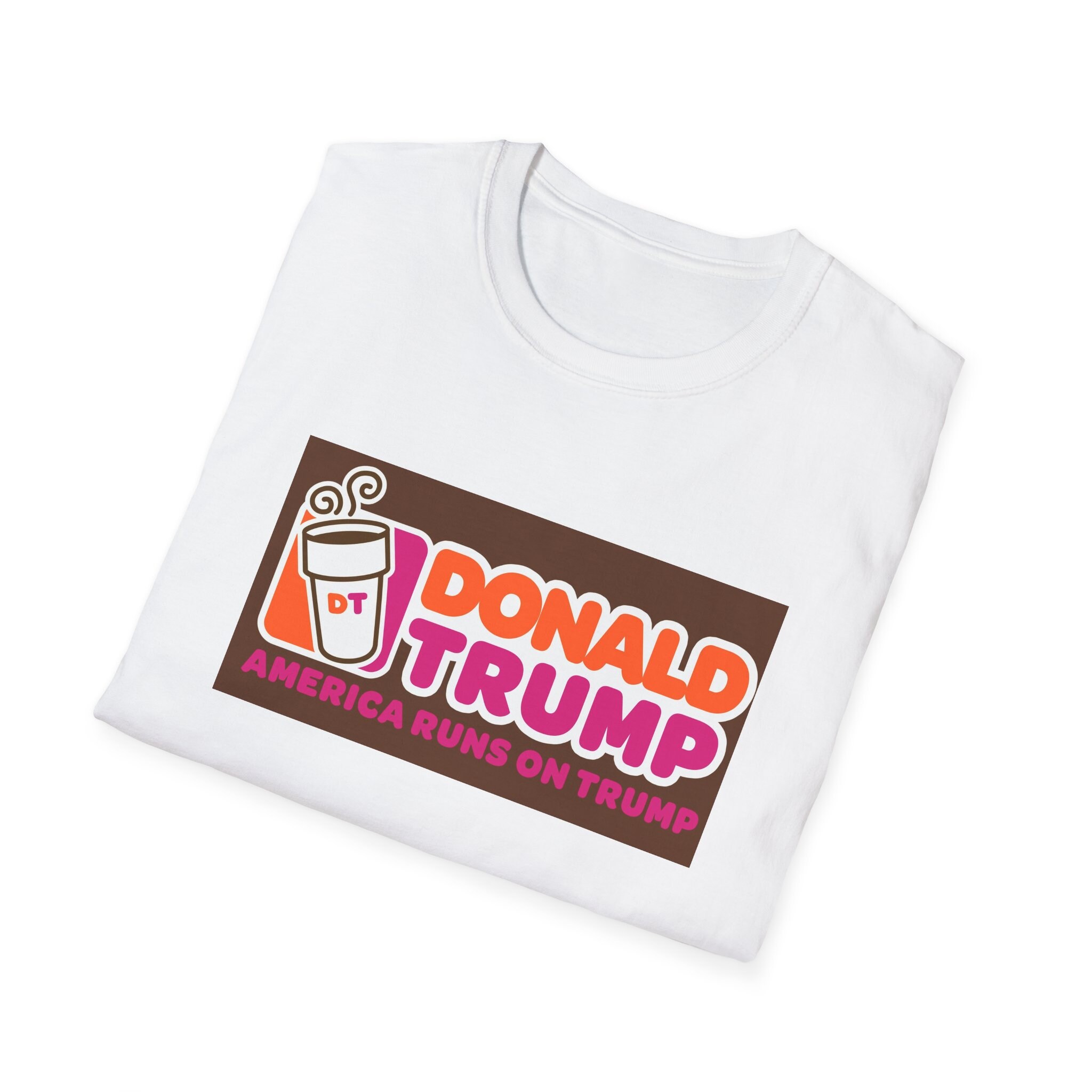 America Runs on Trump, Donald Trump Shirt, Punny Shirt, Dunkin, Coffee ...