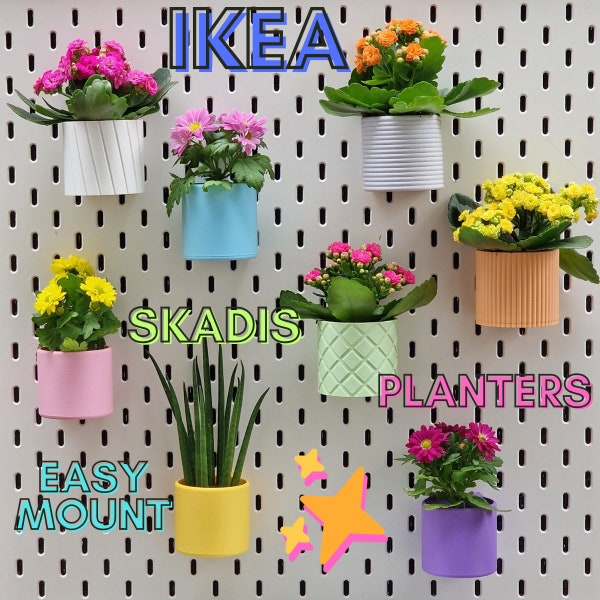 Unique Flower Pots for IKEA Skadis - Add a touch of greenery!