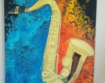 Musique - Saxophone - Art mural