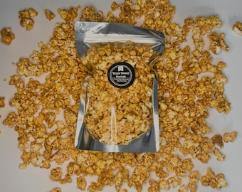 Golden Caramel Popcorn. Fresh, Crunchy, & Irresistible