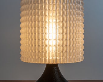 Table lamp, retro minimal 3D printed bedside lamps, Eco-Friendly Amber Lamp 3D Printed with Recycled PETG Material