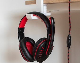 Headphone Holder - Clamp Stand for Desk with Large Screw Under Desk - Gift for Gamers and Audiophiles - Headphone stand - Headphone Mount