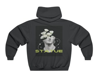 Casual Hoodie,Streetwear,Statue Printed,Oversized Hoodie