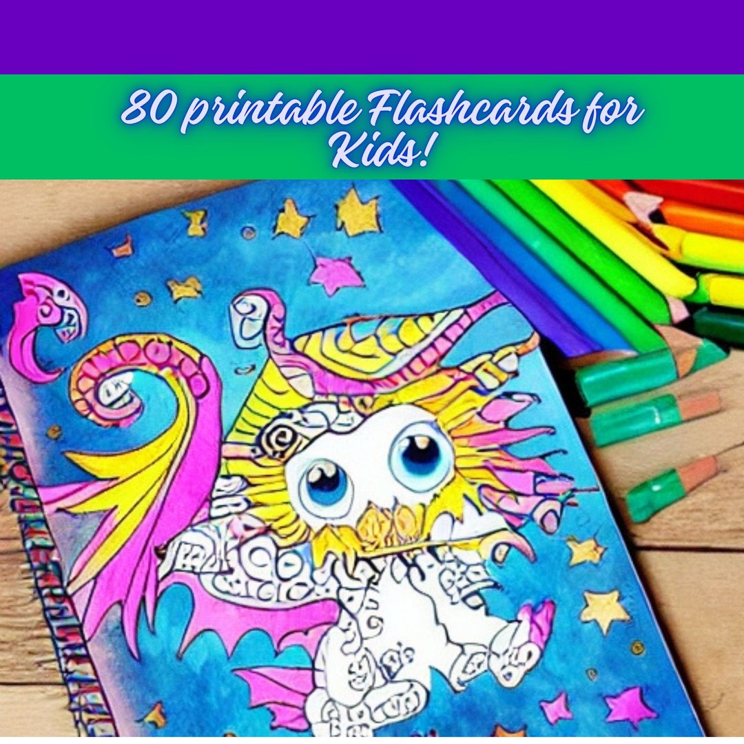 80 Printable Flash Cards for Kids Flash Cards Printable Fall Coloring ...