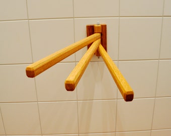 Towel holder, towel rails, swiveling towel holder with multiple arms, three parts