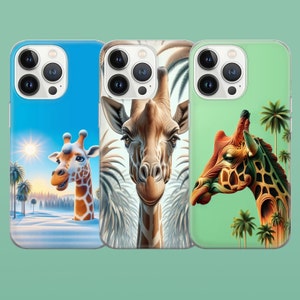 Funny Giraffe Phone Case Cute Animal Gift Cover Fit for iPhone 15 Pro Max 14 Plus 13 12 Mini X 11 XR XS Samsung S23 Ultra S21 S20, Pixel 7 8