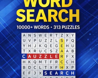 BIG 10000+ Large Print - Relaxing 313 Word Search Puzzles for Everyone - First  Edition - Downloadable